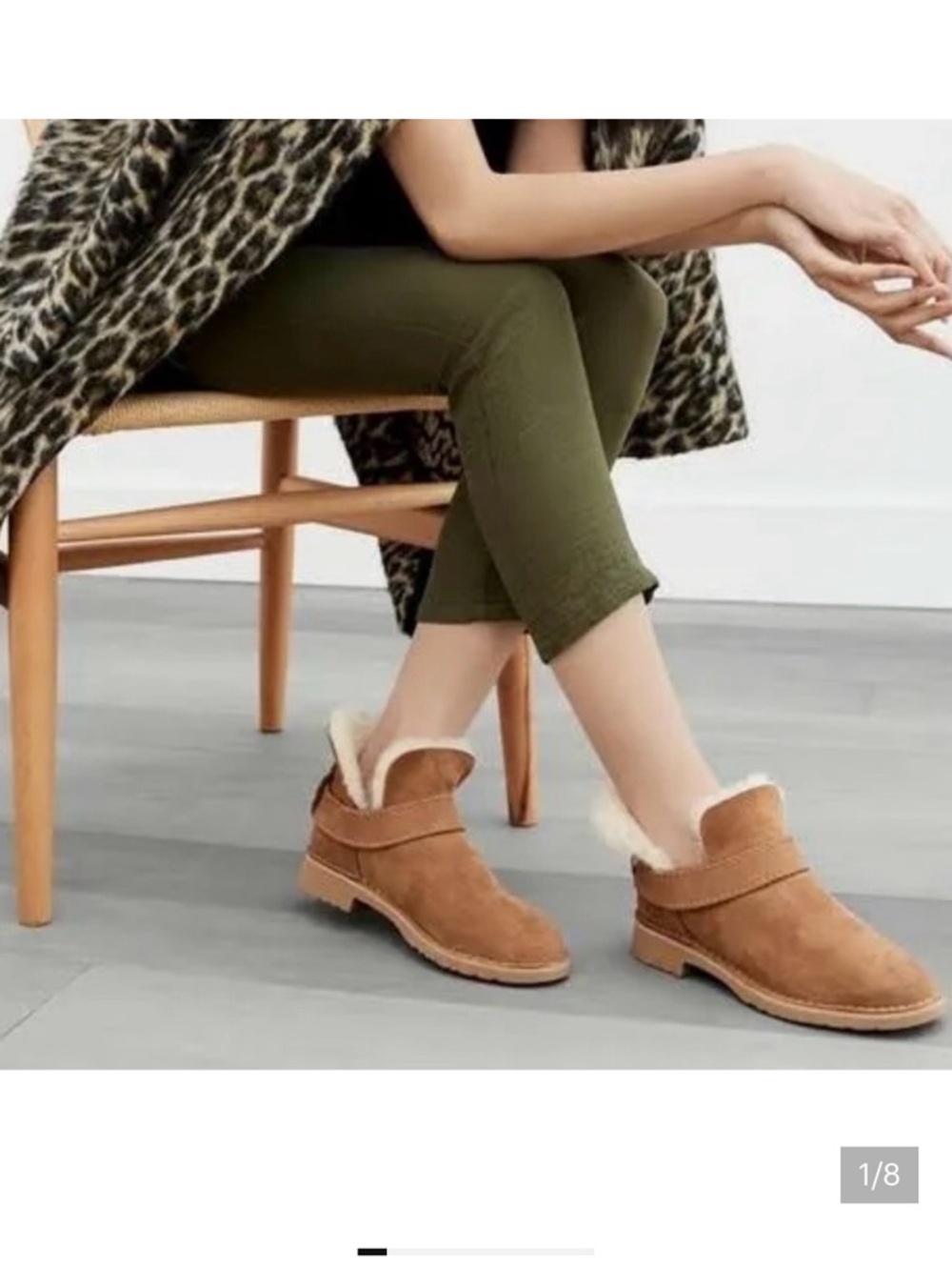 UGG MaKay Chestnut Suede Shearling Ankle Booties